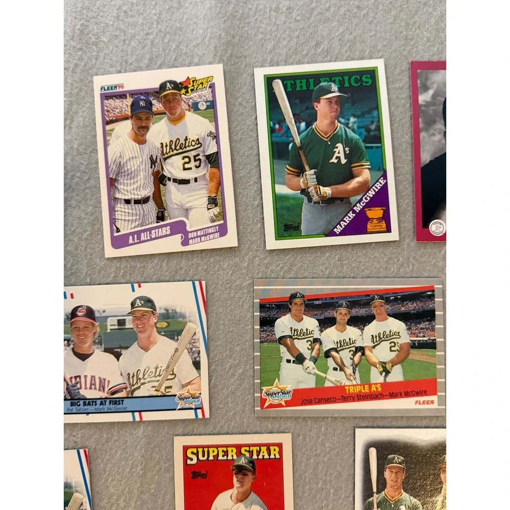 Mark McGwire Baseball Card Lot 11 Oakland A's Topps Fleer Studio Raw Vintage